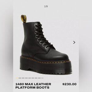 DR. MARTENS 1460 MAX LEATHER PLATFORM BOOTS